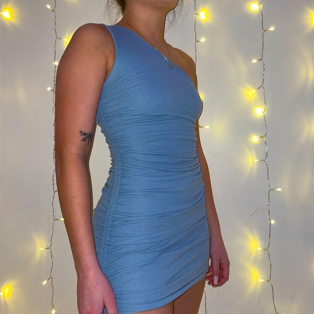 One-Shoulder Ruched Dress